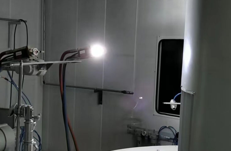 鈦鍋等離子體噴涂設(shè)備點火成功